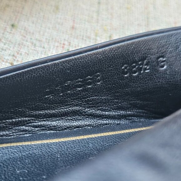 Gucci Women Sandal Ballet Black Shoe Black Leather Upper Made Italy Size 38.5 - Picture 12 of 13